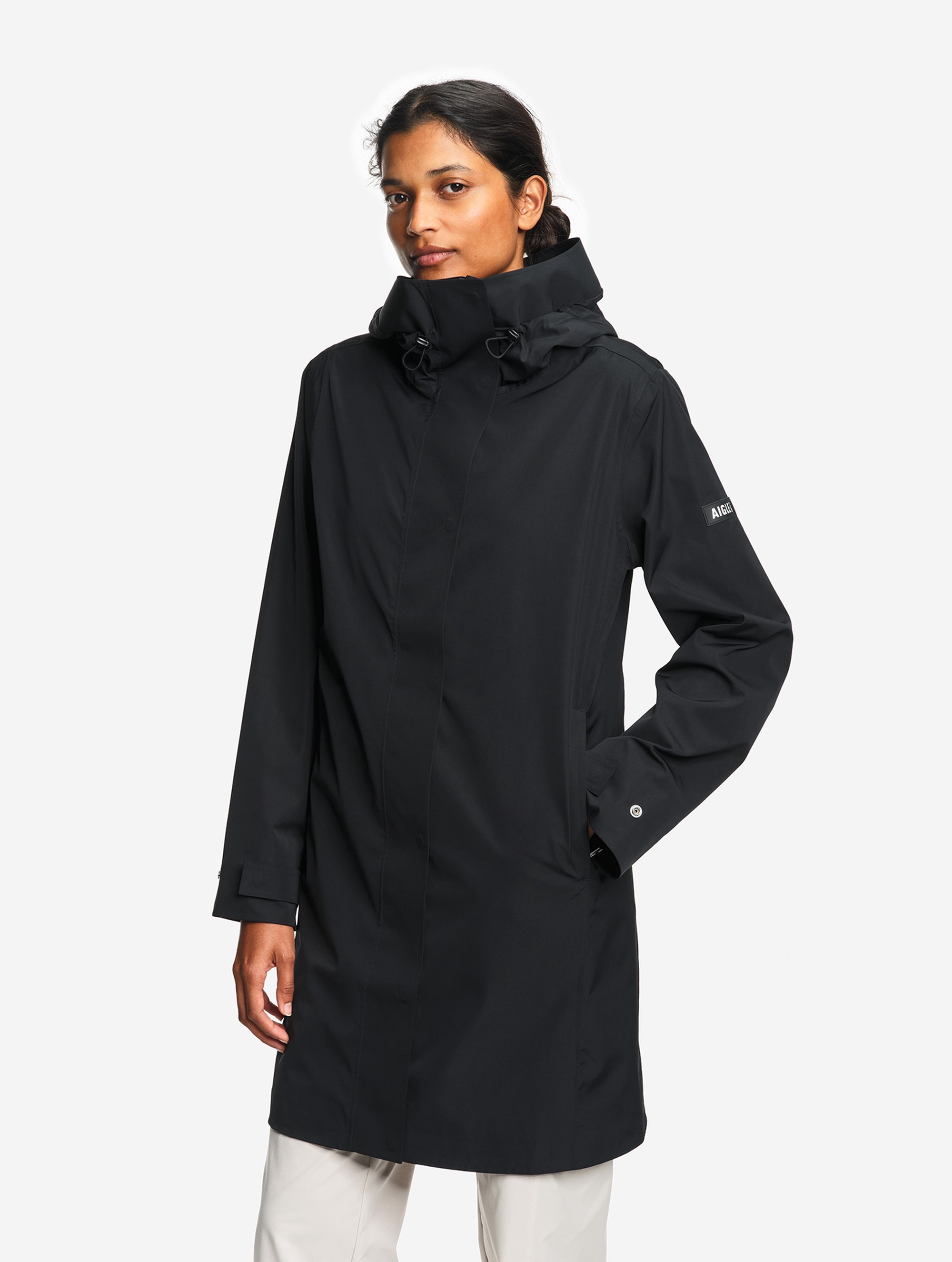 レディース 透湿防水 ロングフーデッドコート ZBFAI82 - AIGLE