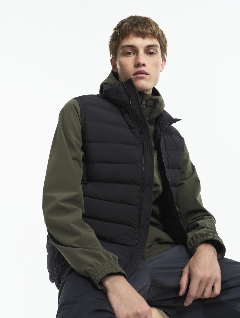 AIGLE エーグル　ダウンベスト　メンズ　L ブラック　T-KIT Pro AIGLE ダウンベスト ベスト 撥水 スタンドネック ジップアップ