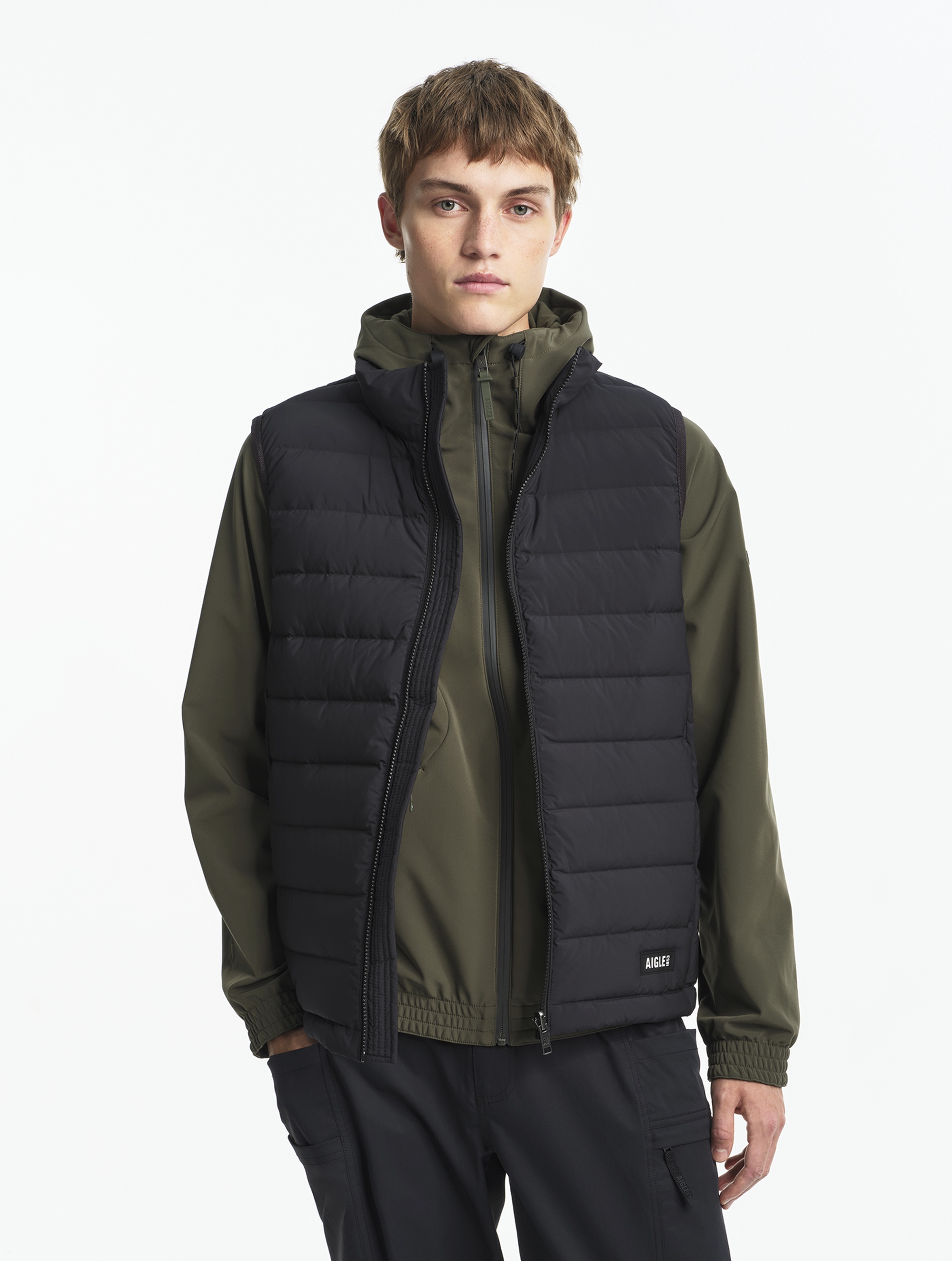 AIGLE エーグル　ダウンベスト　メンズ　S ブラック　T-KIT Pro メンズ 撥水 ダウンベスト T-KIT ZBHBC18 - AIGLE（エーグル
