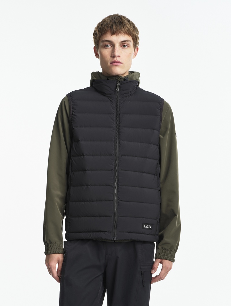 AIGLE エーグル　ダウンベスト　メンズ　S ブラック　T-KIT Pro メンズ 撥水 ダウンベスト T-KIT ZBHBC18 - AIGLE（エーグル
