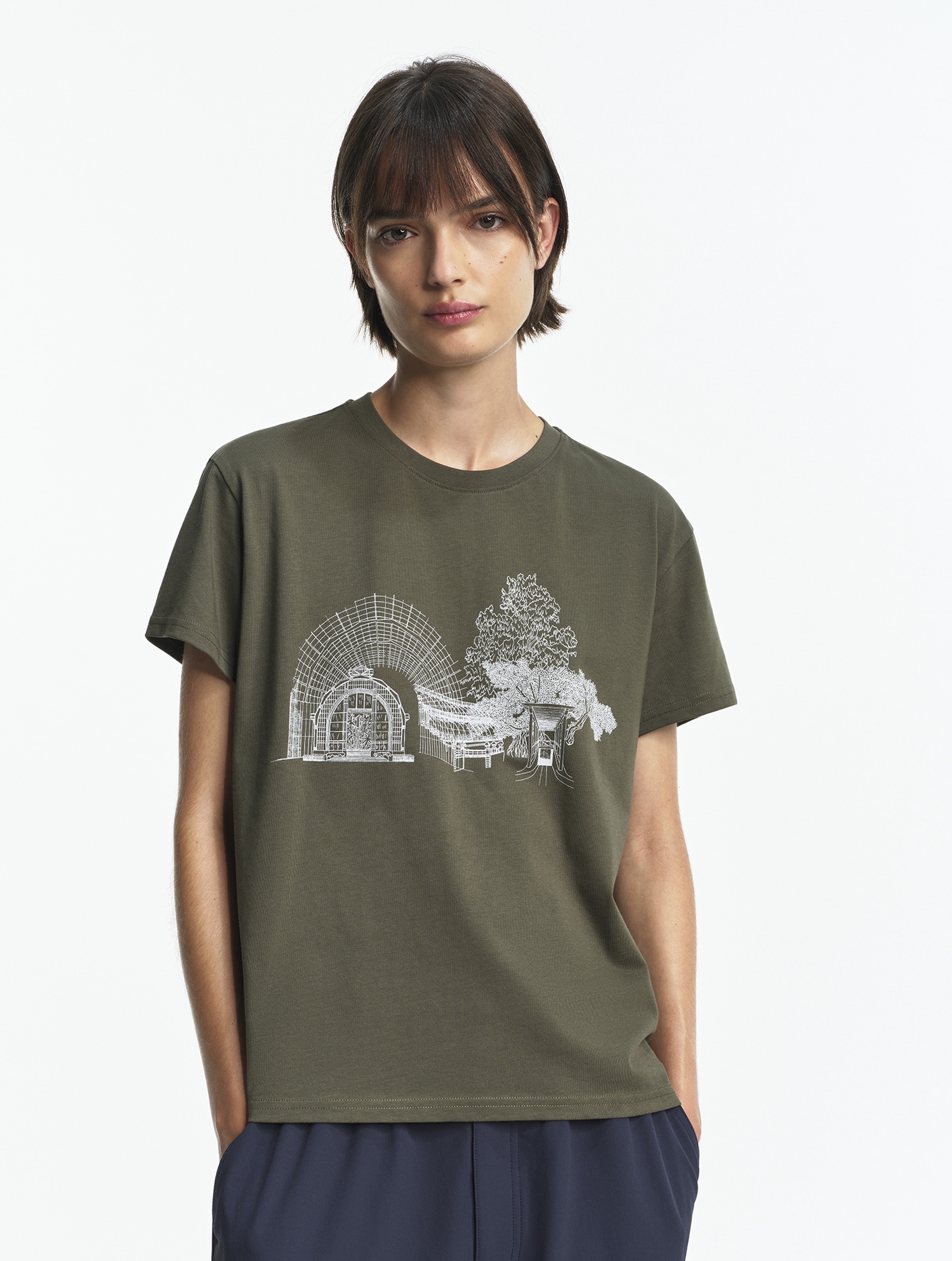 レディース 【国立自然史博物館】吸水速乾 クルーネックTシャツ