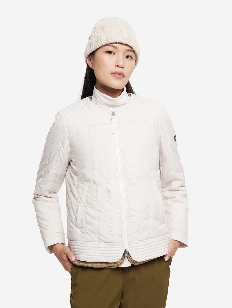AIGLE フード付きダウンジャケット 36サイズ ホワイト レディース ダウンジャケット - AIGLE（エーグル）公式