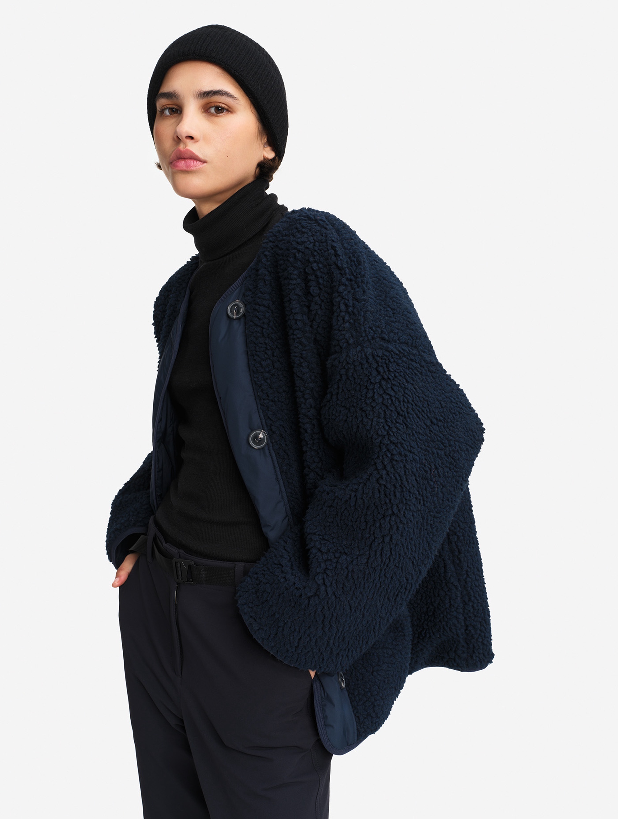 レディース リバーシブル キルティングシェルパジャケット ZSFBM21