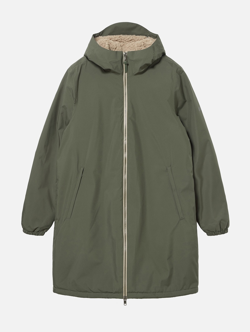 ✨タグ付き✨　イーヴォ　レインコート　オリーブ　玉蟲色　サイズ48 ユニセックス 【RainPack Warm】透湿防水 レインパックウォーム ボア